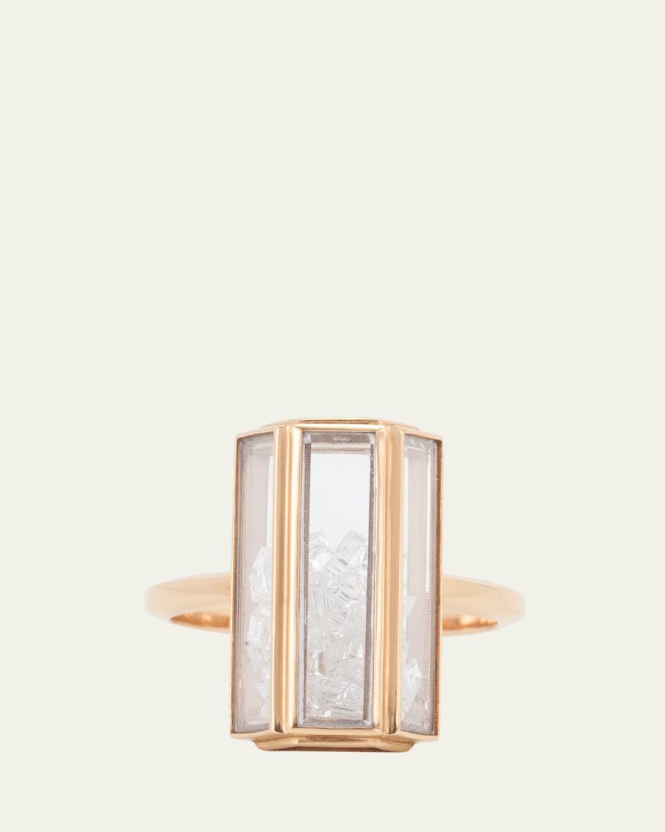 18K Gold Uba Diamond Kaleidoscope Shaker Ring